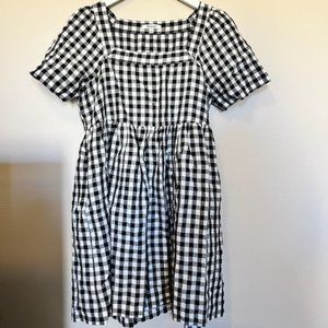 Madewell Gingham Babydoll Dress